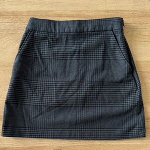 Abercrombie & Fitch Black Plaid Mini Skirt